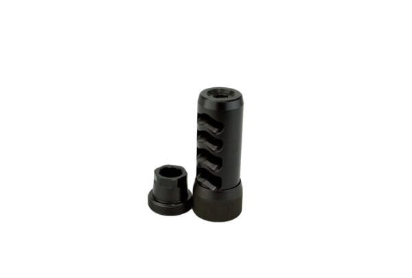 Area 419 Side Winder Self timing muzzle brake front view