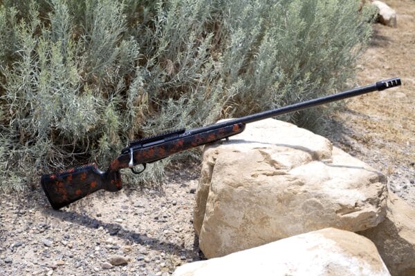 Orange 7 PRC Tikka Rifle built by Straight Jacket Armory life style right side view