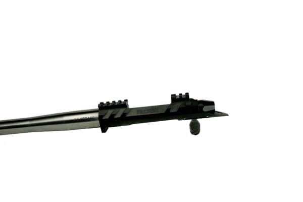 Falkor MT7 Barreled Action left side close up view