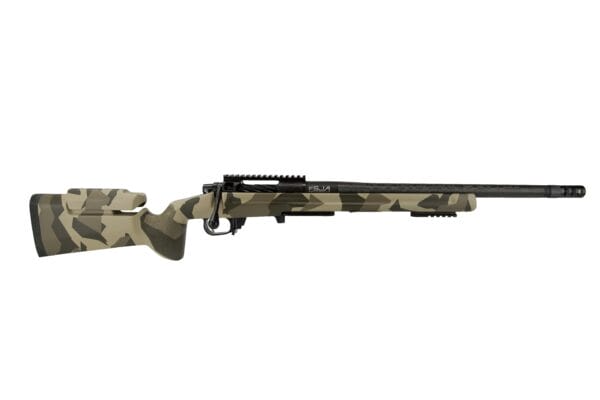Mongul Rifle with Kelbly Atlas action, Manners stock with cheek riser full view right side