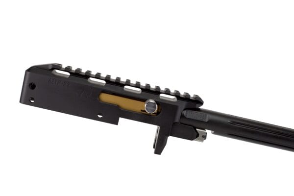 Close up Right side view Azimuth 22 AZTP Barreled action